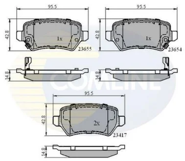 Comline - Гальмівні колодки до дисків COMLINE CBP31551