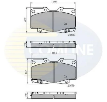 Comline - Гальмівні колодки до дисків COMLINE CBP31574