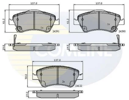 Comline - Гальмівні колодки до дисків COMLINE CBP31576