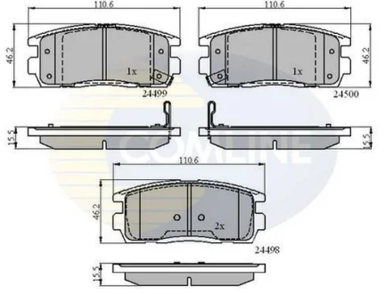 Comline - Гальмівні колодки до дисків COMLINE CBP31580