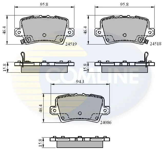 Comline - Гальмівні колодки до дисків COMLINE CBP31587 (фото 1)