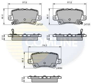 Comline - Гальмівні колодки до дисків COMLINE CBP31587