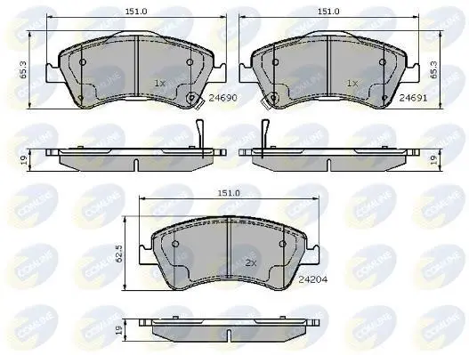 Comline - Гальмівні колодки до дисків COMLINE CBP31588 (фото 1)