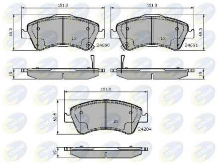 Comline - Гальмівні колодки до дисків COMLINE CBP31588