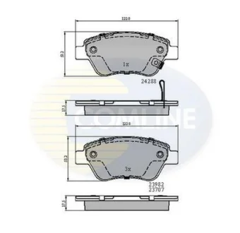 Comline - Гальмівні колодки до дисків COMLINE CBP31594
