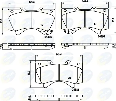 Comline - Гальмівні колодки до дисків COMLINE CBP31661 (фото 1)