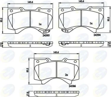 Comline - Гальмівні колодки до дисків COMLINE CBP31661