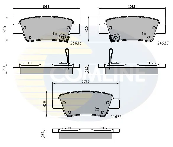 Comline - Гальмівні колодки до дисків COMLINE CBP31674 (фото 1)