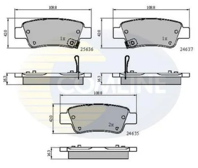 Comline - Гальмівні колодки до дисків COMLINE CBP31674