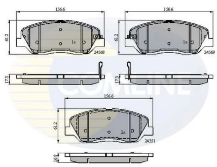 Comline - Гальмівні колодки до дисків COMLINE CBP31676
