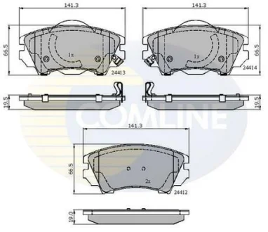 Comline - Гальмівні колодки до дисків COMLINE CBP31680