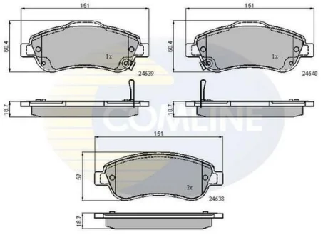 Comline - Гальмівні колодки до дисків COMLINE CBP31705