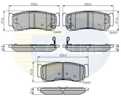 Comline - Гальмівні колодки до дисків COMLINE CBP31714