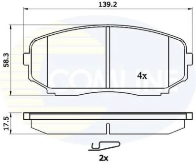 Comline - Гальмівні колодки до дисків COMLINE CBP31724
