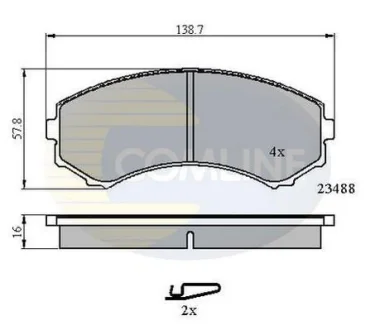 Comline - Гальмівні колодки до дисків COMLINE CBP3172