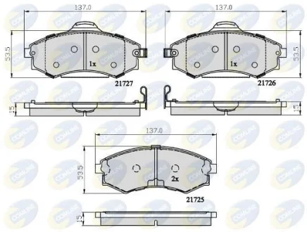 Comline - Гальмівні колодки до дисків COMLINE CBP31741
