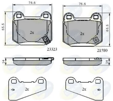 Comline - Гальмівні колодки до дисків COMLINE CBP31755