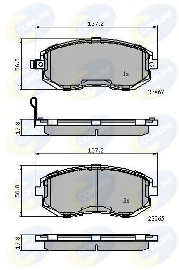 Comline - Гальмівні колодки до дисків COMLINE CBP31760 (фото 1)