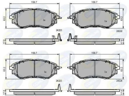 Comline - Гальмівні колодки до дисків COMLINE CBP31762