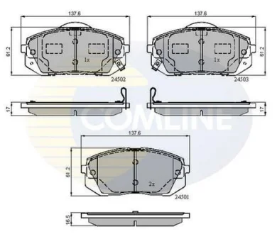 Comline - Гальмівні колодки до дисків COMLINE CBP31768