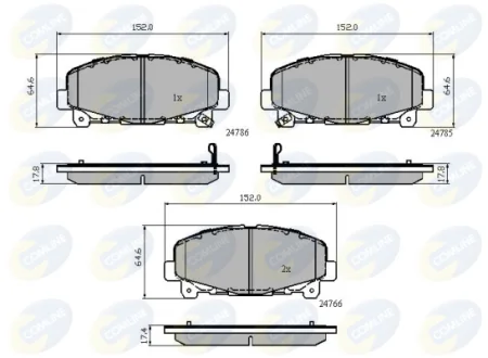 Comline - Гальмівні колодки до дисків COMLINE CBP32010