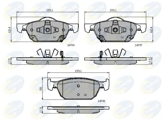 Comline - Гальмівні колодки до дисків COMLINE CBP32018 (фото 1)