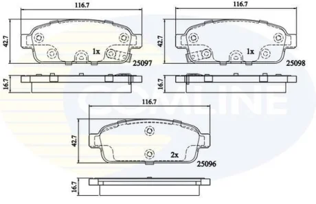 Comline - Гальмівні колодки до дисків COMLINE CBP32024