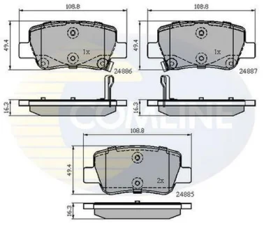 Comline - Гальмівні колодки до дисків COMLINE CBP32026
