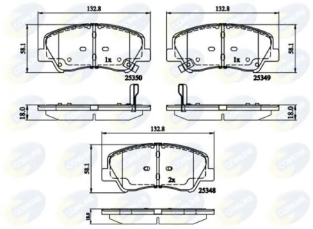 Comline - Гальмівні колодки до дисків COMLINE CBP32040