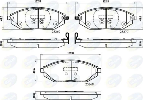Comline - Гальмівні колодки до дисків COMLINE CBP32150