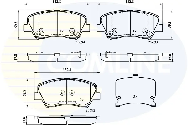 Comline - Гальмівні колодки до дисків COMLINE CBP32152 (фото 1)