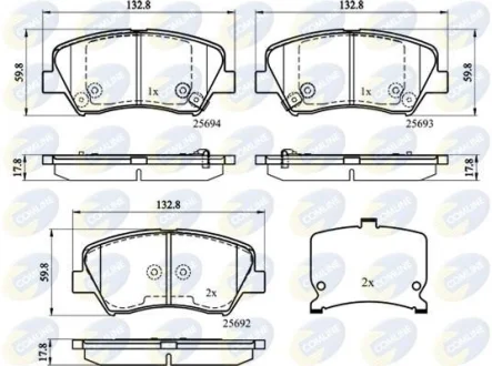 Comline - Гальмівні колодки до дисків COMLINE CBP32152