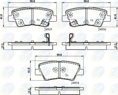 Comline - Гальмівні колодки до дисків COMLINE CBP32161