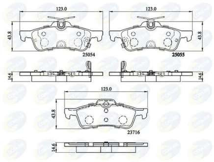 Comline - Гальмівні колодки до дисків COMLINE CBP32204