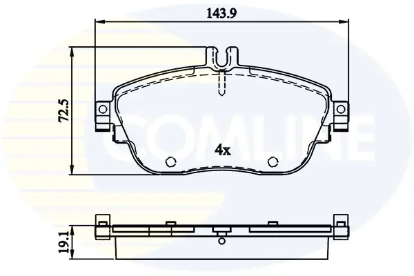 Comline - Гальмівні колодки до дисків COMLINE CBP32208 (фото 1)