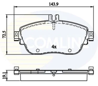 Comline - Гальмівні колодки до дисків COMLINE CBP32208
