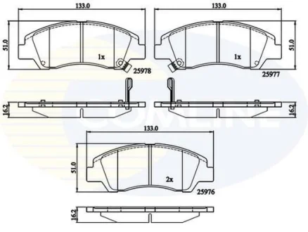 Comline - Гальмівні колодки до дисків COMLINE CBP32230
