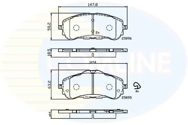 Comline - Гальмівні колодки до дисків COMLINE CBP32232 (фото 1)