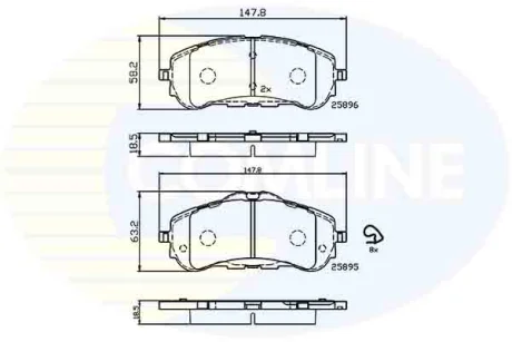 Comline - Гальмівні колодки до дисків COMLINE CBP32232