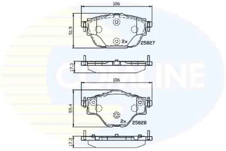 Comline - Гальмівні колодки до дисків COMLINE CBP32235