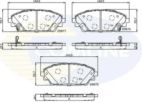 Comline - Гальмівні колодки до дисків COMLINE CBP32242