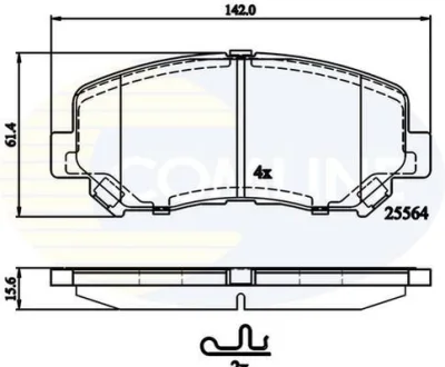 Comline - Гальмівні колодки до дисків COMLINE CBP32252