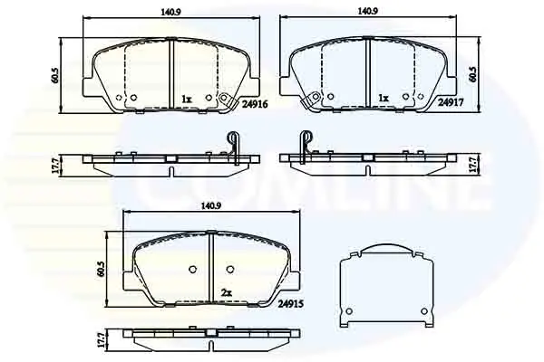 Comline - Гальмівні колодки до дисків COMLINE CBP32259 (фото 1)