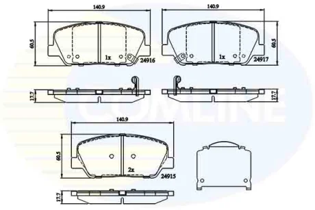Comline - Гальмівні колодки до дисків COMLINE CBP32259