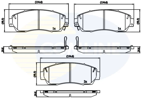 Comline - Гальмівні колодки до дисків COMLINE CBP32273
