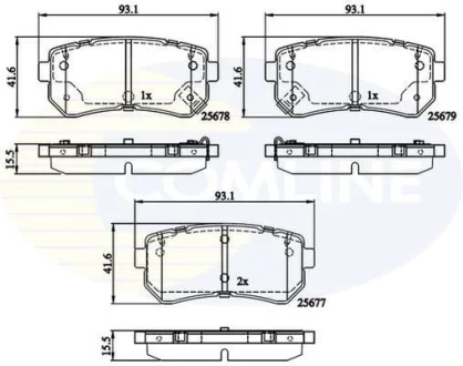Comline - Гальмівні колодки до дисків COMLINE CBP32276