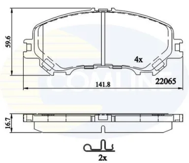 Comline - Гальмівні колодки до дисків COMLINE CBP32304
