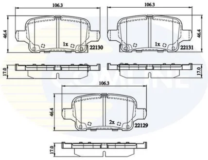 Comline - Гальмівні колодки до дисків COMLINE CBP32307