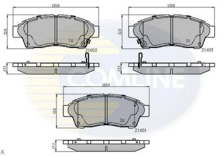 Comline - Гальмівні колодки до дисків COMLINE CBP3260