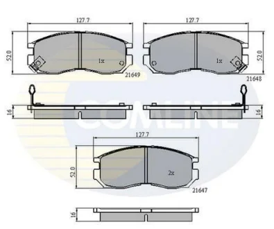 Comline - Гальмівні колодки до дисків COMLINE CBP3363